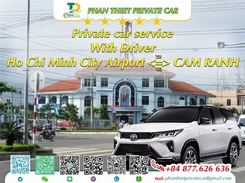 Car rental Ho Chi Minh City <=> Cam Ranh (private car with driver)